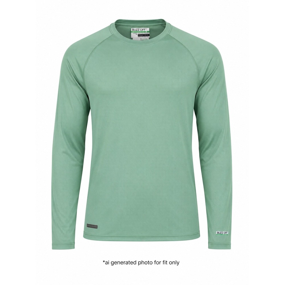 ExOfficio Shirt Mens XL Green Long Sleeve Outdoor Hiking Polyester Thumbholes